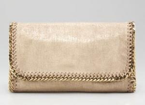 En Şık Zincirli Çanta Modelleri 11 Falabella Metallic Clutch Bag - Neiman Marcus