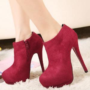 Kısa Bayan Çizme Modelleri 11 Free-Shipping-Platform-Pumps-Red-Bottom-High-Heels-Fashion-Ankle-Boots-For-Women-Wedding-Shoes-Woman