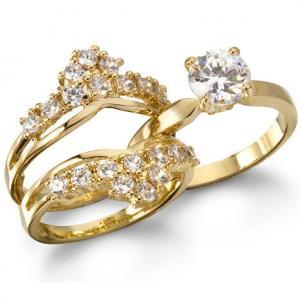Glorias-Faux-Gold-Imitation-Diamond-Wedding-Ring-Set